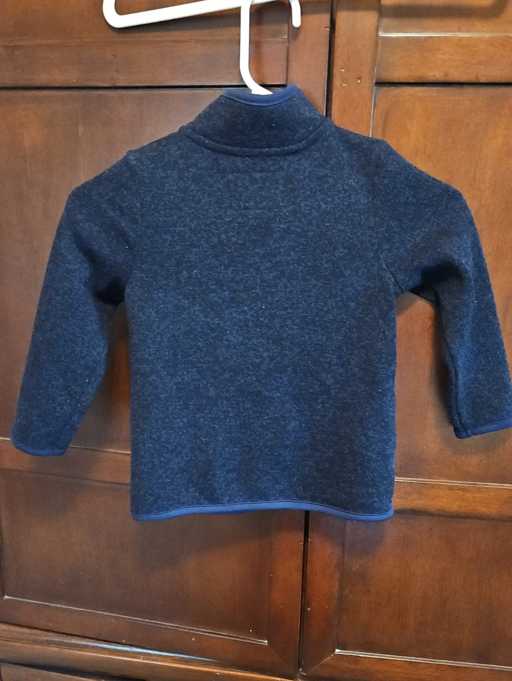 Old Navy Heathered Navy/ Black Full Zip Jacket Size 4T